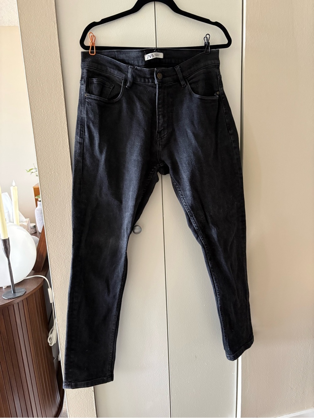 Zara Men Black Slim Straight Jeans